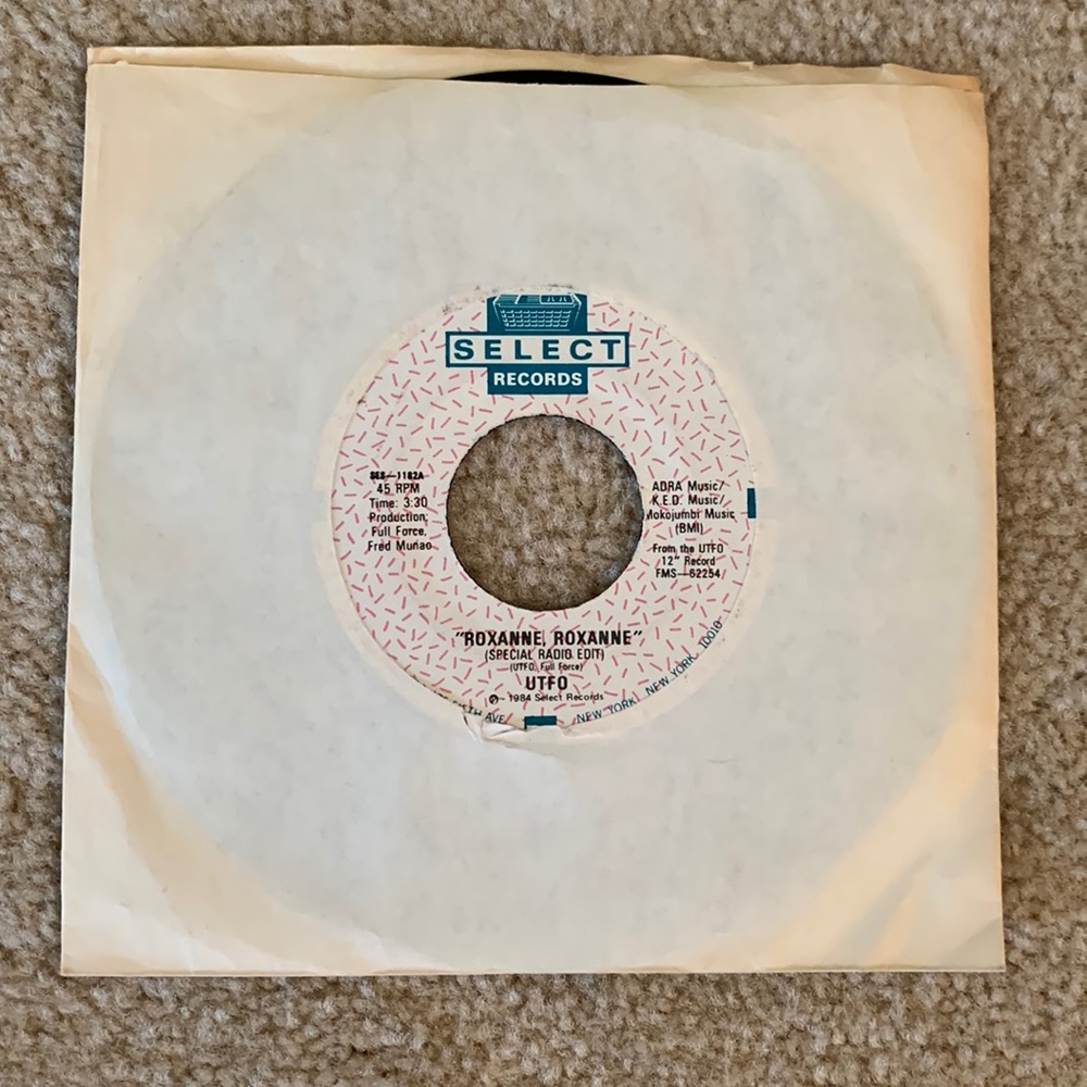 Vintage UTFO 7” Vinyl Record, 1984